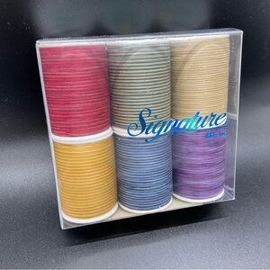 Signature Quilting Cotton Thread 6 Variegated Spools Gift Pak new